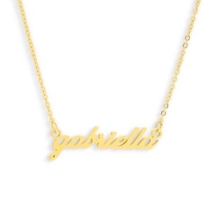 Custom/Personalized Lowercase Nameplate Cable Necklace